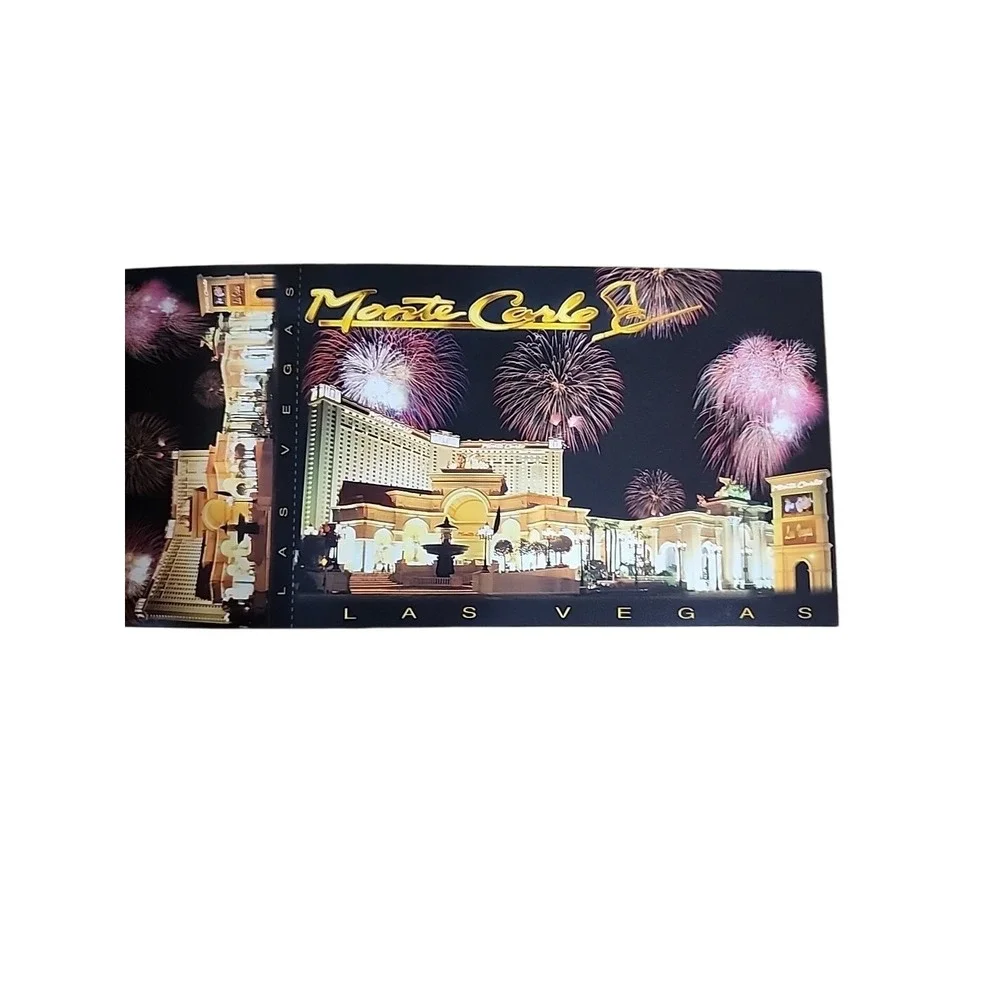 Las Vegas New York Postcard‎ Book Bonus 40 Views City Skyline Souvenir